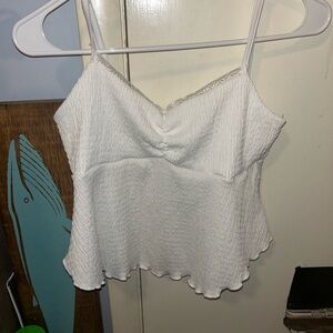 Elegant White Textured Camisole